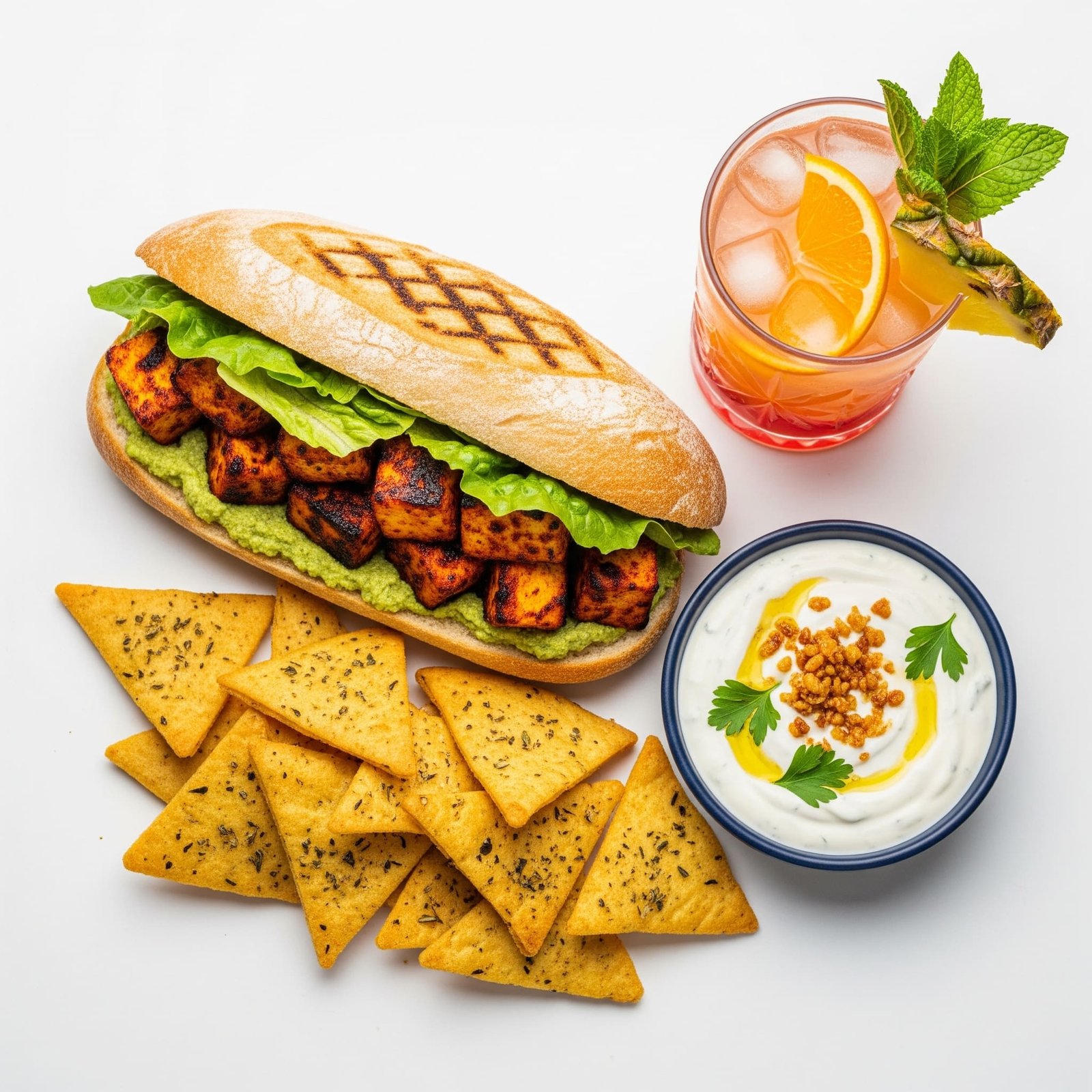 Pesto Hummus Paneer Tikka sandwich