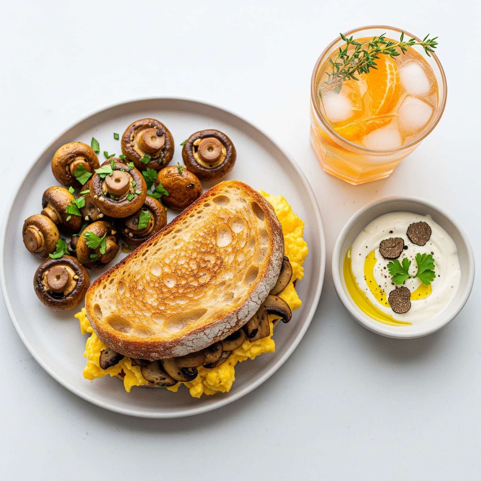 Scrambled Egg & Mushroom Sandwich